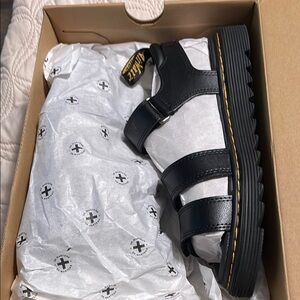 Dr. Martens Kids Black Strap Sandals